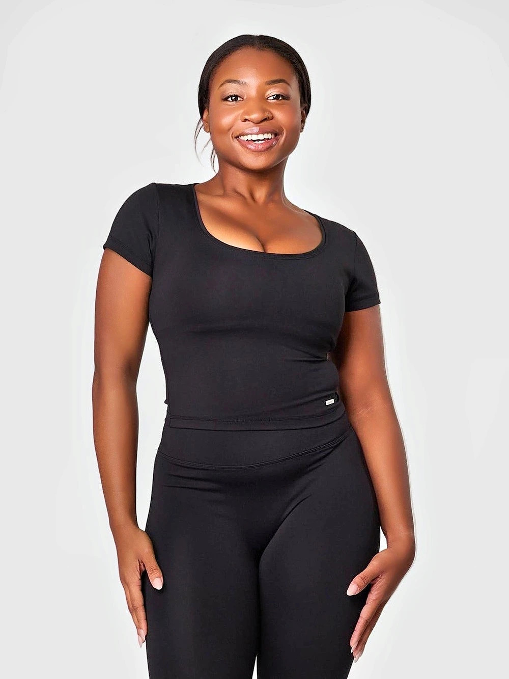 Madore Athletics Black Short Sleeve Top